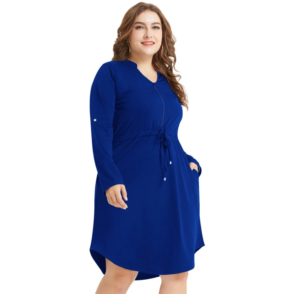 4XL Large Size Spring Summer Dress Black Color Mix Dresses Plus Size Women Clothing Chain Waist Pocket Casual comfort dress 4XL Large Size Spring Summer Dress Black Color Mix Dresses Plus Size Women Clothing Chain Waist Pocket Casual comfort dress