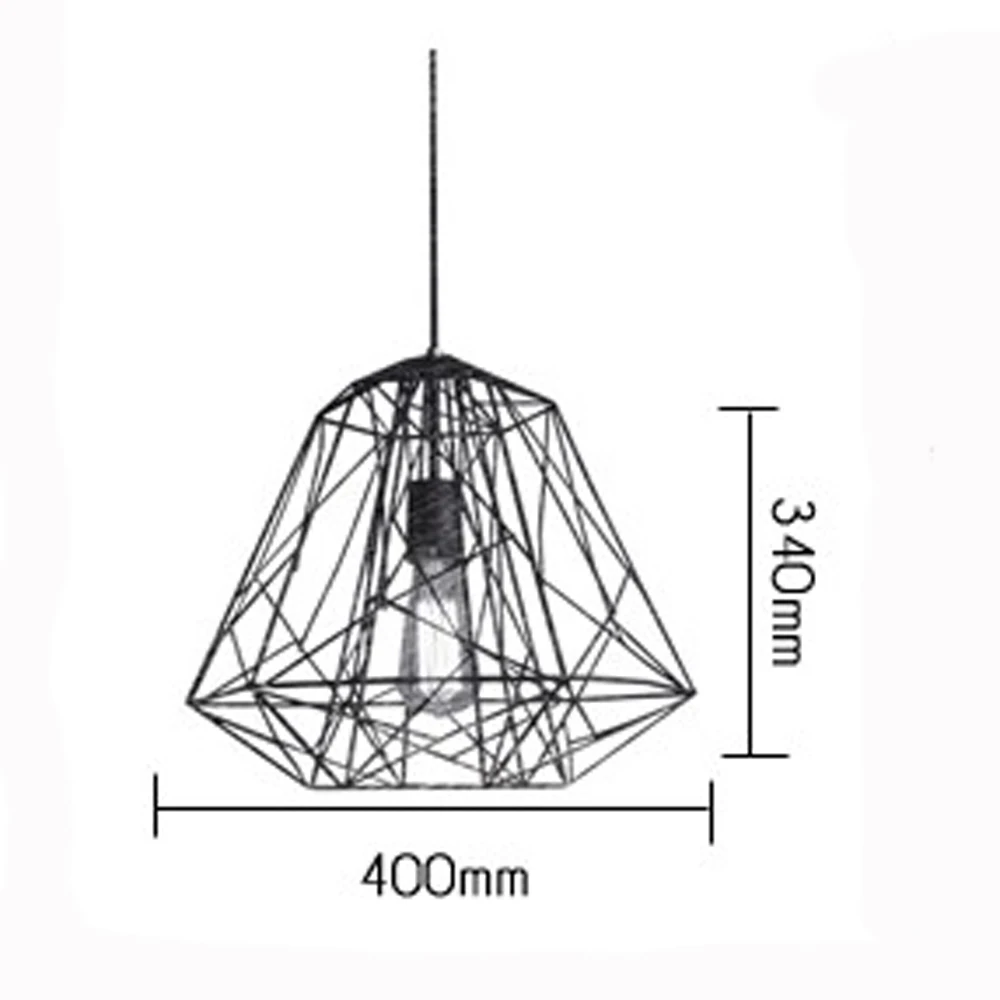 Cord Pendant Lights Vintage Industrial Lighting Bathroom Bar Hotel Kitchen Island Led Light Antique Ceiling Lamp Ce Metal Black