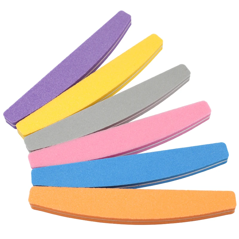 Lixa de Unha Arte do Unha Buffer para Dedo Esponja 180 Mix Cor Polisher Bloco Lavável Dupla Face Unha Polonês uv Gel Arquivo 60 Pçs 100 - 5 Cheap Lixas e polidores de unha