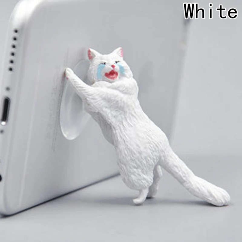 Smartphone Mobile Phone Stand Sucker Smartphone New Cute Cat Holder For Universal Support Resin Tablets Desk