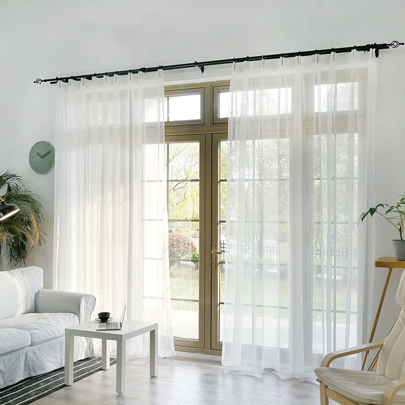 2x Custom Made Chiffon Window Curtain Tulle Sheer Curtain Veil Window