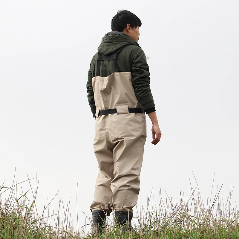 Neygu дышащий водонепроницаемый нахлыстом груди wader, прикрепленный чулок ноги, рыболовные брюки для мужчин