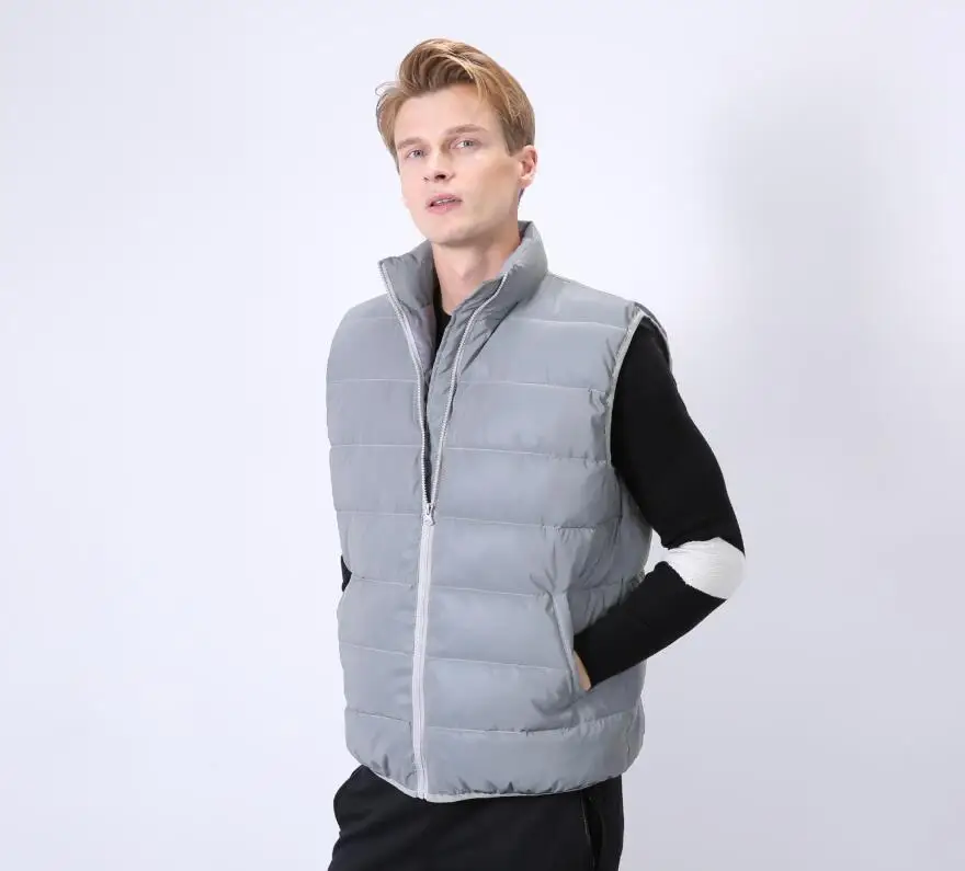 

Keep Warm Full Reflective Jacket Windproof Motorcycle Jacket Down Cotton 3M Full reflective Safety Riding Vest