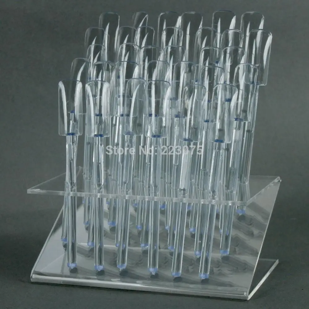 

New 32 Pcs Tips Pop Sticks UV Gel Acrylic Nail Art Display Practice Tool Rack