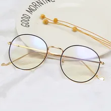 Классические очки в круглой оправе Брендовая Дизайнерская обувь металлический компьютерная оптическая Для женщин женские очки Рамка Для мужчин прозрачные очки