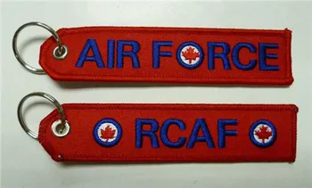 

Air Force RCAF Motorcycle Keychain Red Edge Embroidery