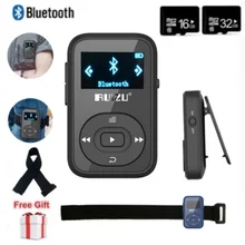 RUIZU X26 мини-клип Bluetooth MP3 плеер 8 GB Спорт mp3 плеер с Регистраторы FM радио Поддержка карты памяти+ повязки