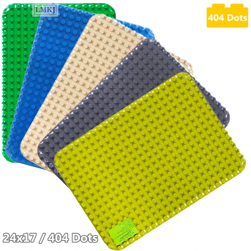 404 Dots Diy большие частицы Duploe здание основание для блоков enlamten Детские Кирпичи