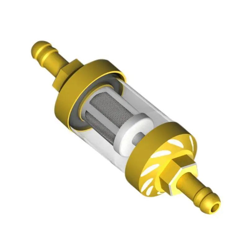 9,8*2,8 см бензиновое топливо фильтр очиститель для мотоцикла питбайк ATV Универсальный - Цвет: Gold