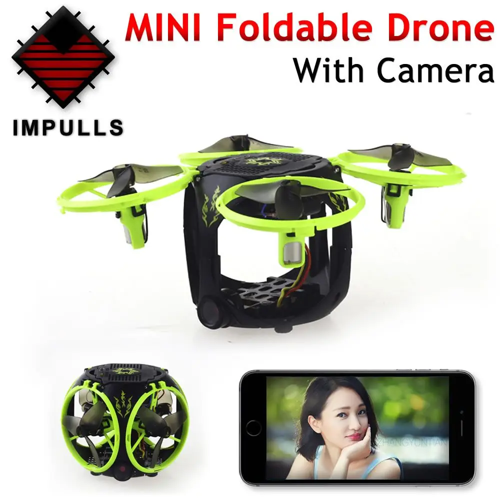 

Impulls New Foldable Transformable Collapsible Mini RC Drone With HD Camera Wifi FPV Altitude Hold Toys For Christmas Gift FSWB