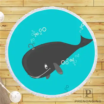 

Custom DIY Customized Microfiber Fabric dolphins (2)@ Round Beach Blanket Towel Printed on Demand 150cm #19-01-28-1-6