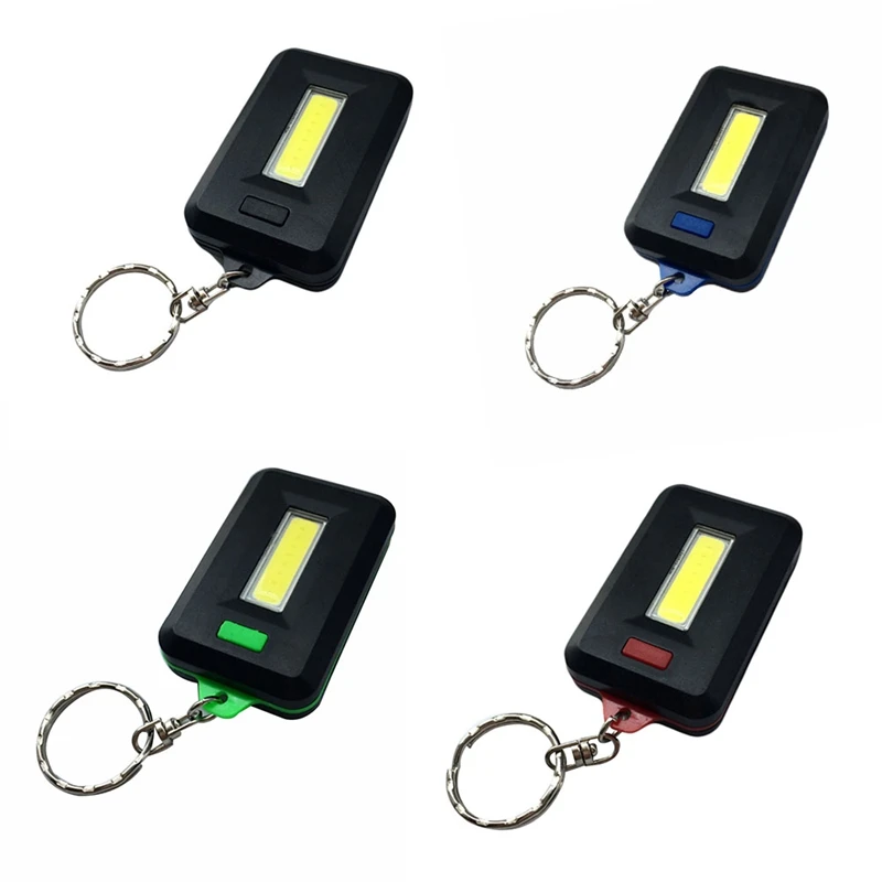 

Mini COB LED Flashlight Keychain Portable Keyring Light Torch Key Chain 45 3 Modes Emergency Camping Lamp Backpack Light