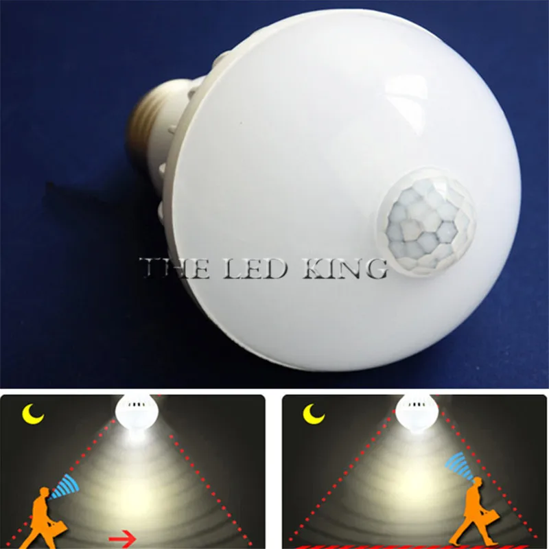 PIR Motion Sensor Lamp Led E27 Bulb 7w 9w 12W 15W Auto Smart radiating