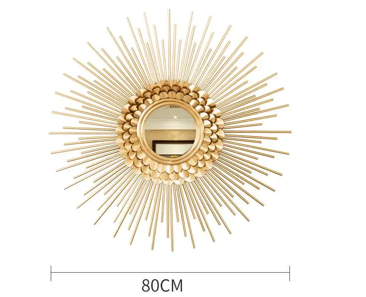 Европейские солнцезащитные очки, настенный светильник для украшения ресторана, роскошное настенное зеркало из кованого железа, декоративное зеркало, фон для стены - Цвет: M