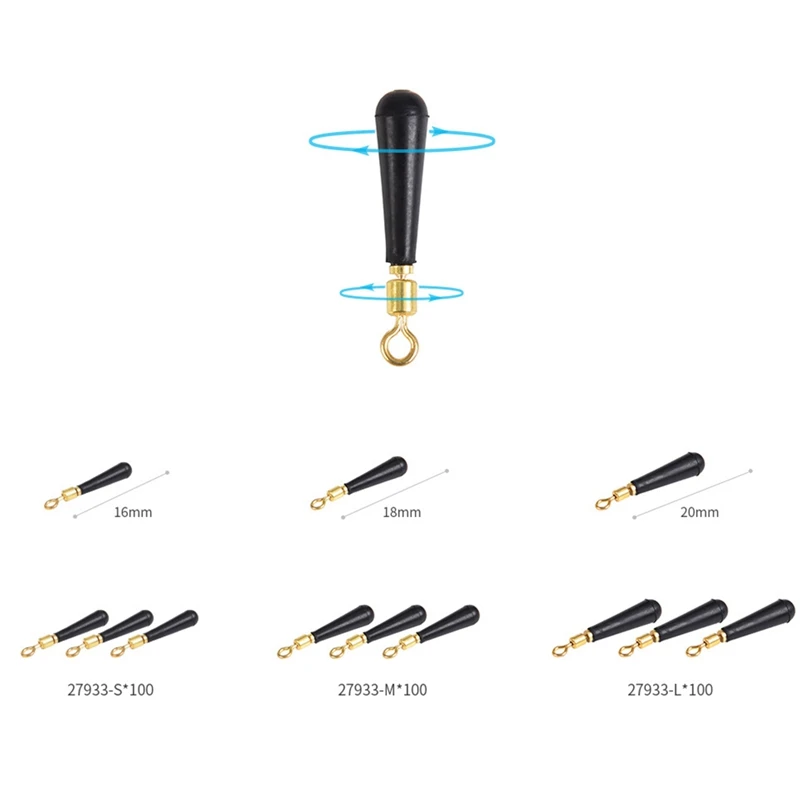 

NEW AND HOT 100pcs/bag Fishing Float Rest 360-Degree Rotatable Metal Rubber Drift Bobber Block Accessories