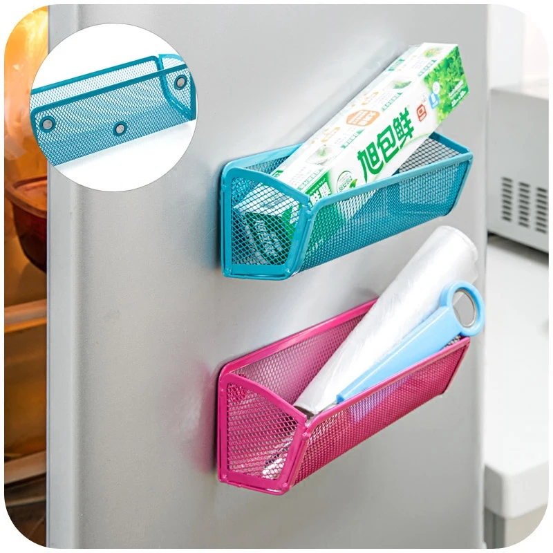 

Iron Storage Holder Refrigerator Microwave Oven Magnet Adsorbing Holder Multifunctional Home Office Sundries Storage Racks Box