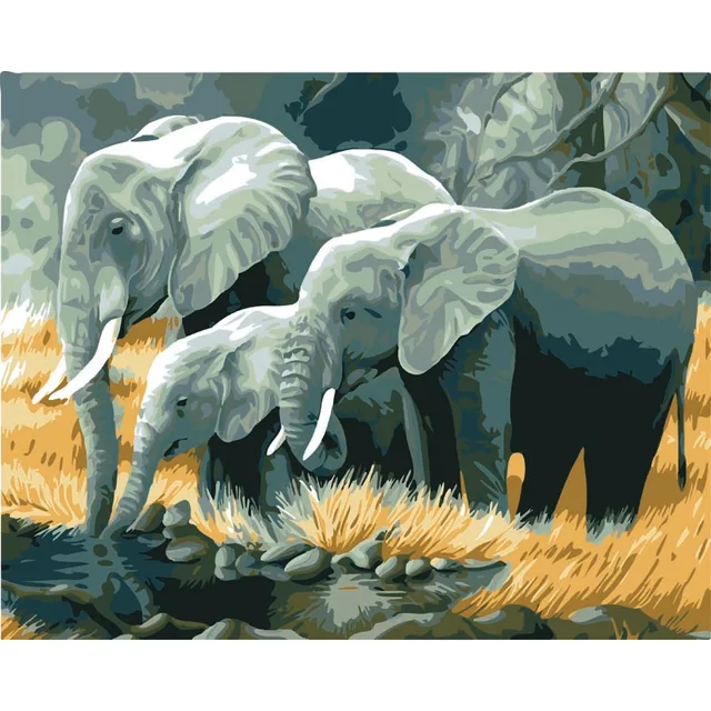 Diy Canvas Art Elephant Diy Canvas Art Elephant