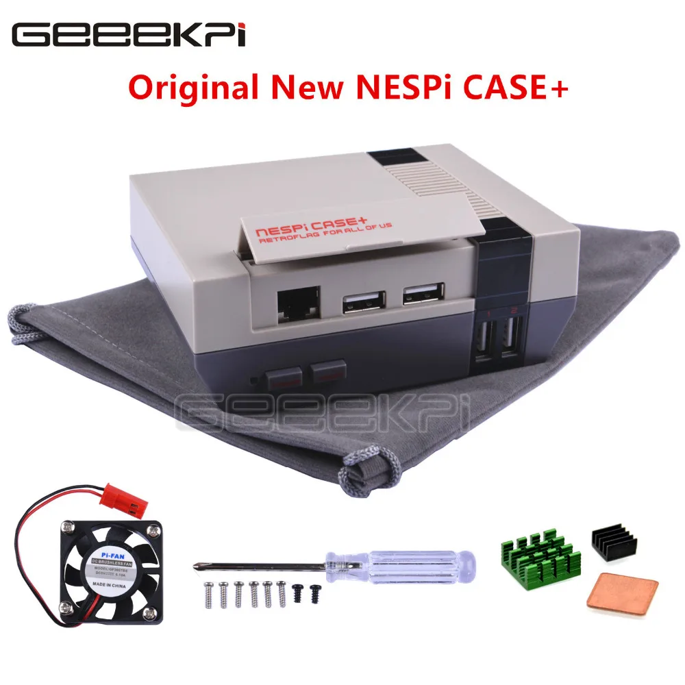 

GeeekPi Retroflag NESPI Case+ Plus Safe Shutdown Functional POWER button Kit for Raspberry Pi 3 B+ /3/2B