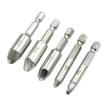 

5 Pcs Premium Stripped Screw Extractor Set Remover Kit Broken Screw Hss Using Bolt Extractor Set