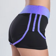 2-в-1 Кроссовки Для женщин шорты Йога шорты дамы Для женщин тренировки Фитнес растянуть Sportwear активного отдыха спортивные шорты