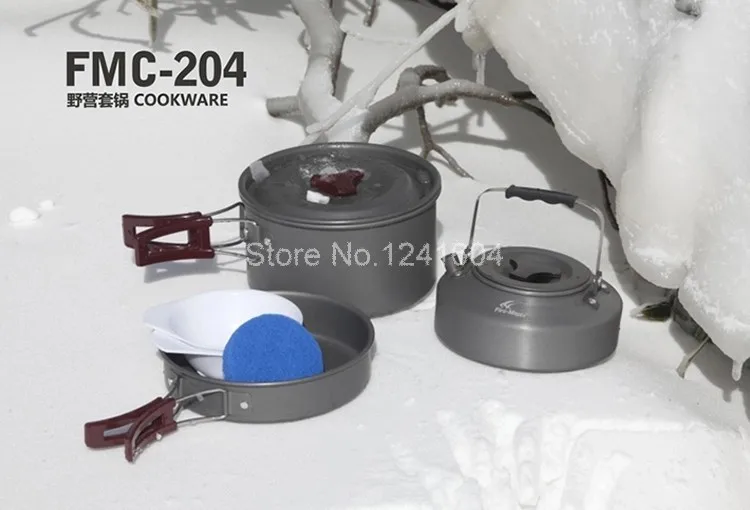 Pessoas de Vendas Conjuntos de Panela de Acampamento ao ar Bordo Fogo Cozinhar Grupo Piquenique Livre Panelas Frigideira - Caldeirão Tea Pot Fmc-204 720g 2-3 20 Acampamento Ao Ar Livre Panelas Frigideira Caldeirão Tea pot FMC-204 720g