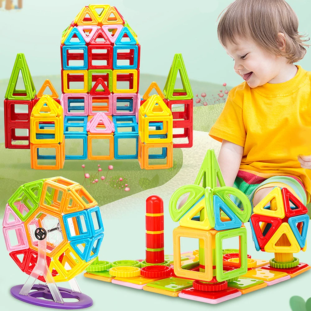 

1Pcs Big Size Magnetic Blocks 3D DIY Modeling Construction Building Blocks Magnetic Designer Educational Toys for Children Gifts