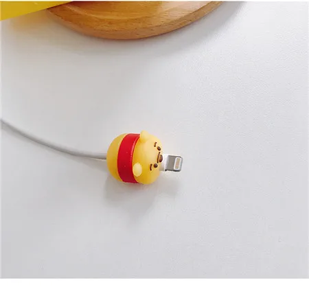 3 Милый кабель аксессуар кабель животное укусы мультфильм USB зарядное устройство кабель для передачи данных Шнур протектор для iphone 8 7 6 USB кабель защиты - Цвет: 3