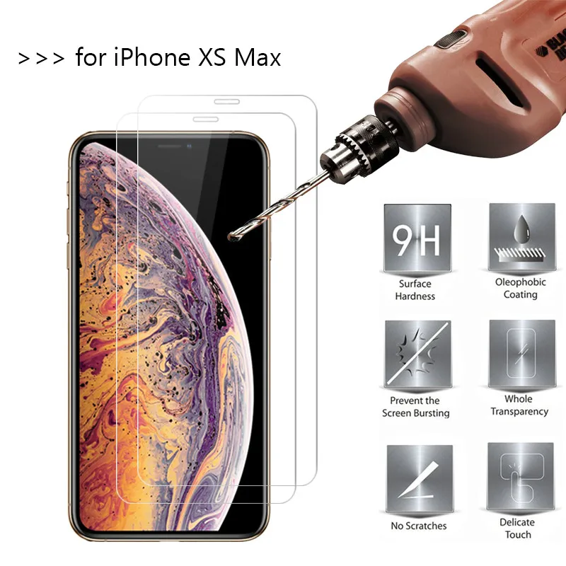 Закаленное стекло 2.5D 0 26 мм для iphone xs max защита экрана 9H премиум iPhone XR X 6 7 8 Plus