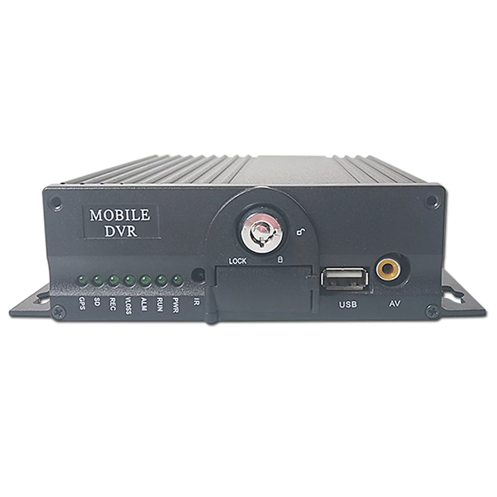 4G HD audio and video input AHD 4CH 4G GPS WIFI dual SD card mobile DVR taxi / truck / train can be set low voltage protection