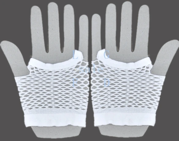 2015 Fashion 1 Pair Nice Sexy Nylon Net Gloves Evening Party Dress Short Driver Black/White | Аксессуары для одежды