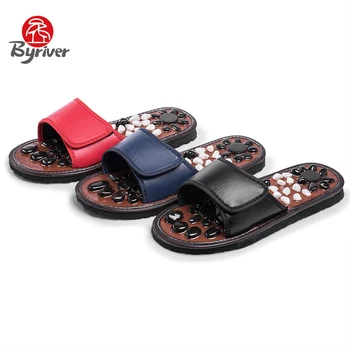 

BYRIVER New Arrival Acupoint Reflexology Stone Shoes Health Care Foot Massage Slipper Acupuncture Relaxation Feet Massager