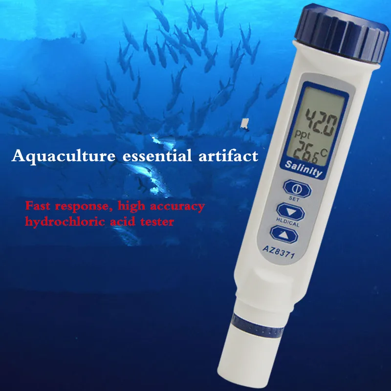 

AZ8371 Conductivity Tester Meter Monitor Pen type Salinometer Seawater Salinity Detector IP65 Waterproof