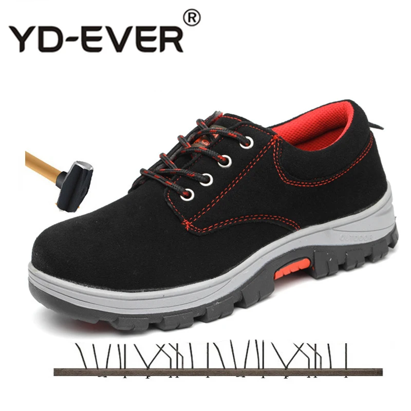 Outdoor Construction Men's Steel Toe Cap Anti-slip Safety Shoes Men Industrial Puncture Proof Short Work Boots #11 | Обувь