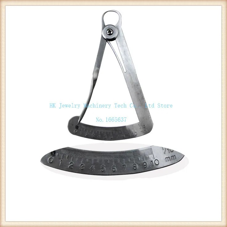 

Wholesale - Free Shipping Degree Gauge Measures from 0-10 mm Measuring Jewelry making Tool,Stainless Steel Caliper,High Quality