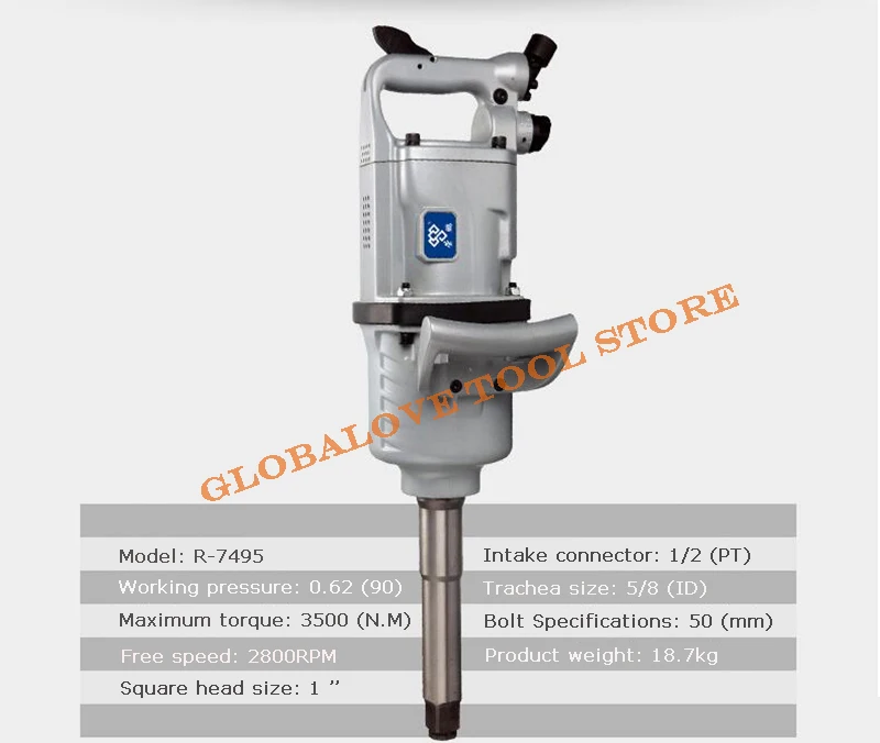 Промышленный пневматический гайковерт с 90 лезвиями, Безшовный молоток, конструкция 3500N. M, сверхмощный " пневматический гайковерт, пневматический ударный гайковерт, пневматические инструменты