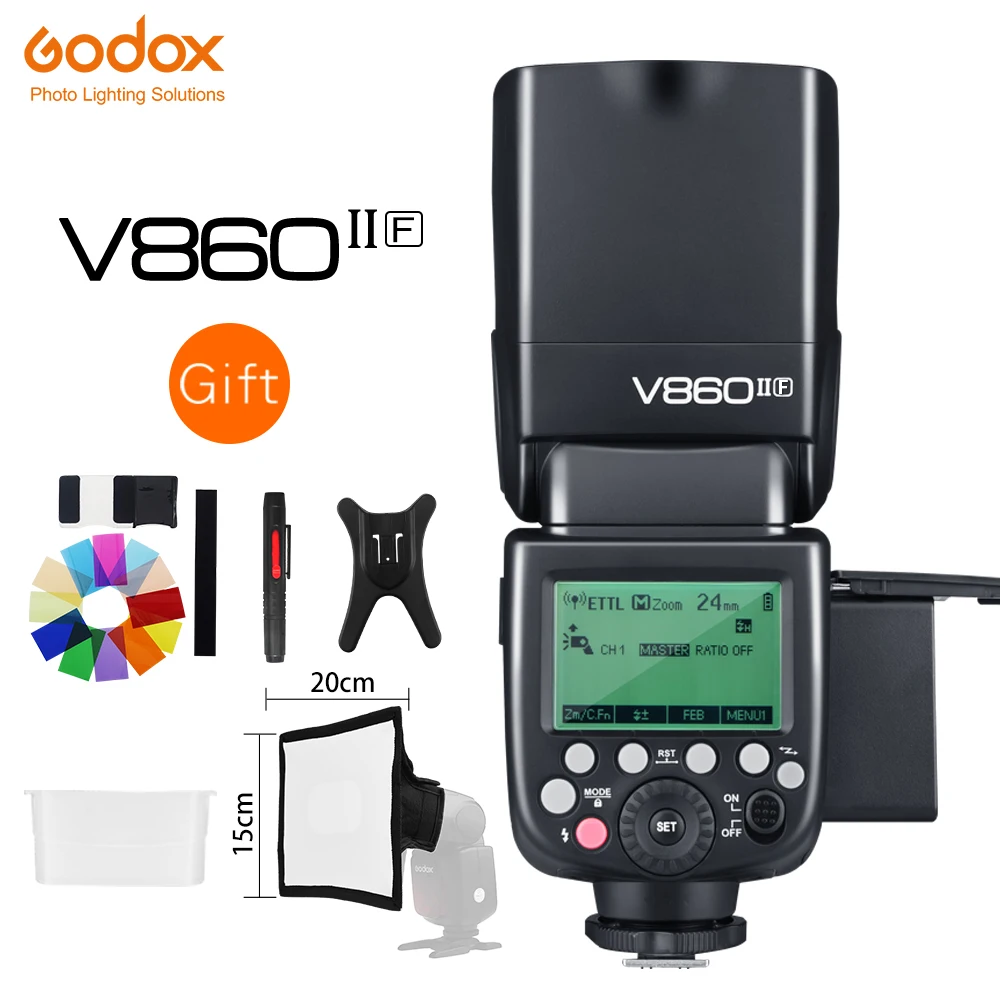 Godox Ving V860II F GN60 E TTL HSS 1/8000 литий ионная батарея Speedlight Speedlite Flash для Fujifilm|flash for