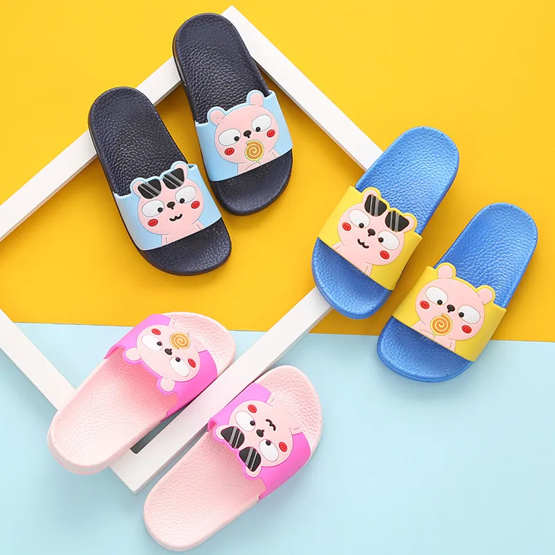 

Cute Rabbit Slippers For Boy Girl Kids Water Shoes 2019 Summer Toddler Indoor Flip Flops Baby Slippers Pvc Cartoon Kids Slippers
