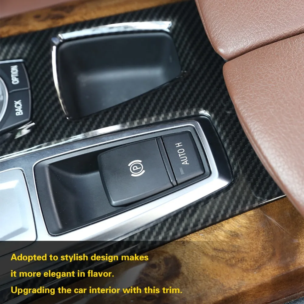 Углеродное волокно стиль автомобиля центр консоль коробка передач панель Крышка отделка рамки для BMW X5 X6 E70 E71 2010 2011 2012 2013