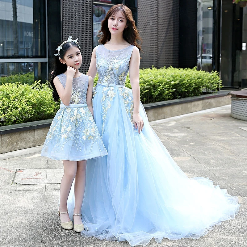 Mama Madre E Figlia Vestiti Vestito Famiglia Corrispondenza Mamma Ragazze Principessa Abito Da Sposa Mamma Del Bambino Vestiti Maxi Dress Damigella D Onore Daughter Dress Mother And Daughter Dressmatching Mom Aliexpress