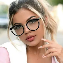 Новые женские очки кошачий глаз, оправа для женщин, сексуальная металлическая оправа, брендовые дизайнерские оптические очки, модные очки по рецепту