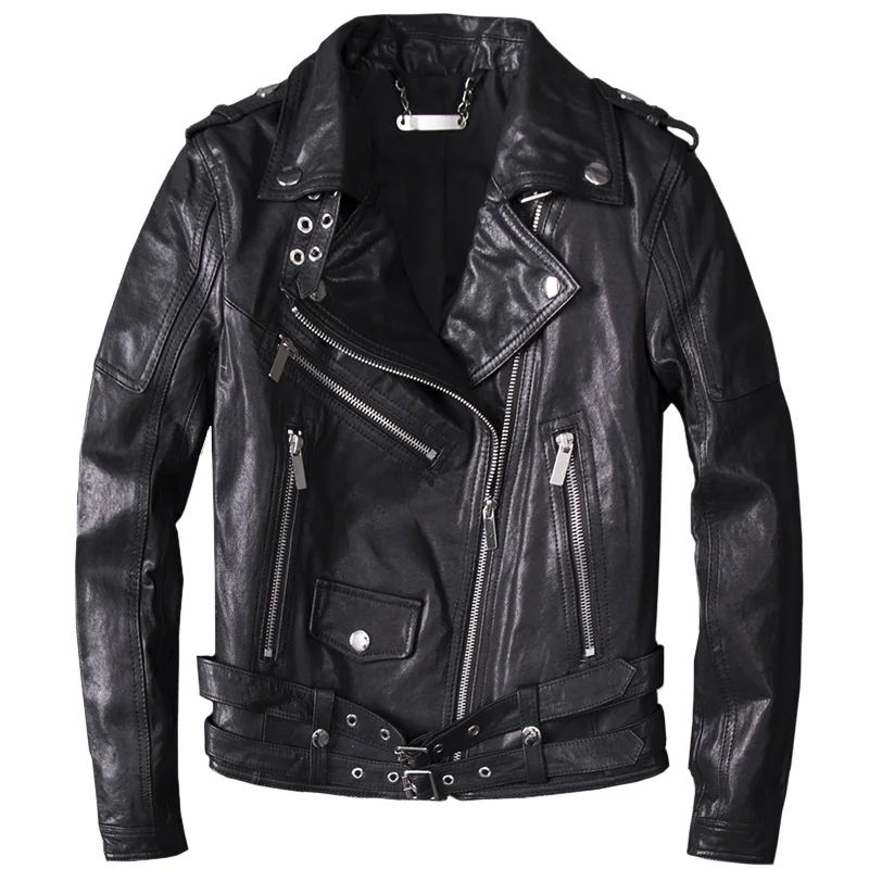 Women Genuine Leather Jacket Slim Motorcycle Sheep Skin -1897