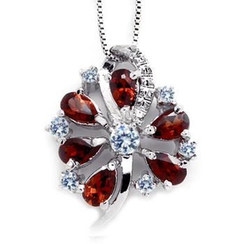 

Collares Qi Xuan_Dark Red Stone Simple Pendant Necklace_Real Natural Necklace_Quality Guaranteed_Manufacturer Directly Sale