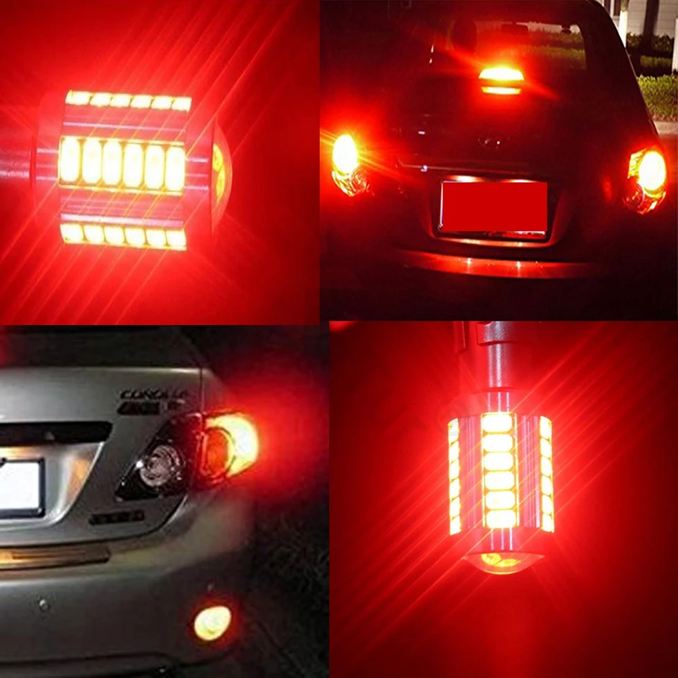 Комплект из 2 предметов 3157 красный светодиодный лампы для автомобилей 3047 3057 3155 5630 33-SMD 900 люмен супер яркий DC12V 3,6 W светодиодный поворотного тормоза хвостовые лампы Изготовитель: Katur