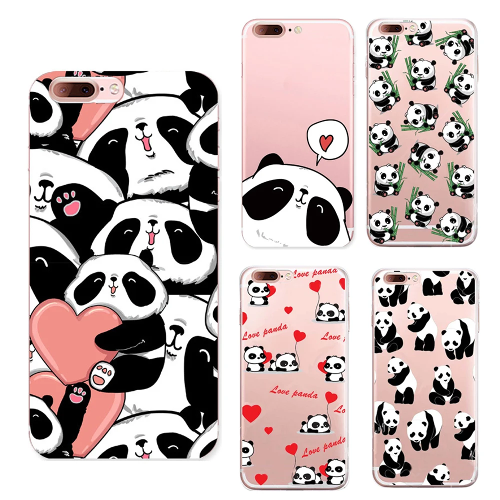 Cute Cartoon Animal Panda back cover For Apple Iphone 7 case Lovely