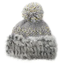 SIGGI Женщин Вязаный Шерстяной Skullies Теплая Шапочка Hat девушка Крышка Кролика Волосы Зимой Ушанка России Gorros 69241