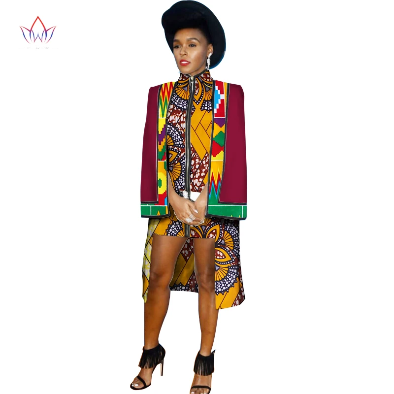 Осенняя модная африканская одежда bazin riche femme Africaine Печатный воск Дашики платье с шалью африканская одежда WY1222 - Цвет: 12