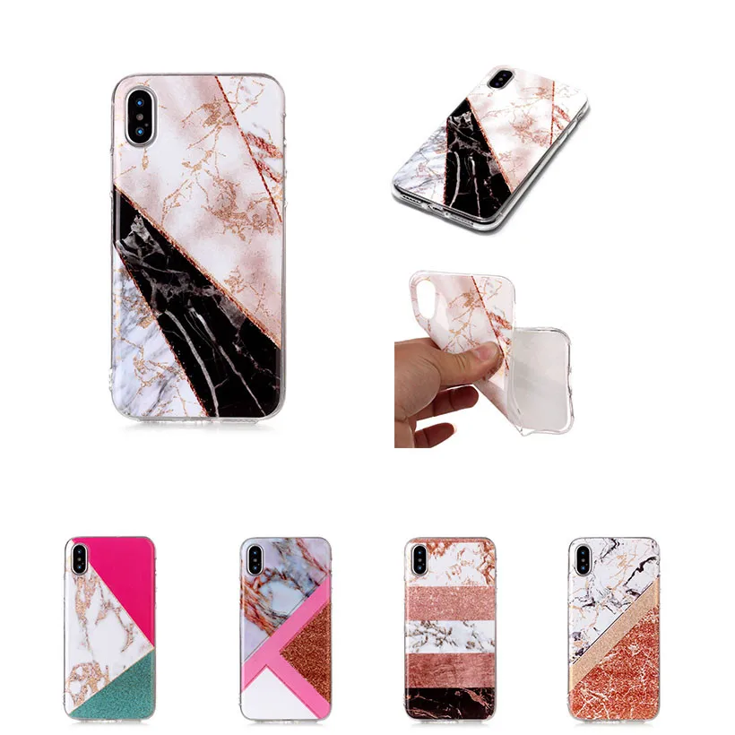 HEMASOLY чехол для iPhone XS Max XR силиконовый с блестящей пудрой мрамор Мягкий ТПУ