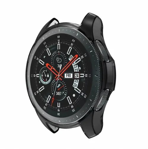ТПУ чехол для samsung Galaxy Watch 46 мм/gear S3 Frontier S 3 Силиконовый противоударный защитный чехол для samsung gear S3 - Цвет: Черный