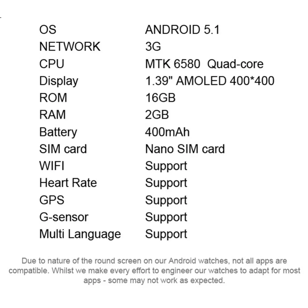 SHZONS I4 pro умные часы 2 ГБ/16 ГБ Quad core 400*400 Разрешение sim-карты 3g сети поддержка Bluetooth gps Wi-Fi 400 мАч Батарея