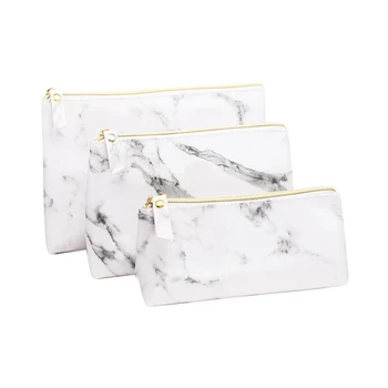 

3pcs Makeup Pouches Waterproof Marble Pattern Portable Cosmetics Bag Toiletry Bag for Women